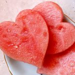 Watermelon Hearts on Miranda Kerr Royal Albert plate