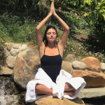 Miranda Kerr Meditating Outside