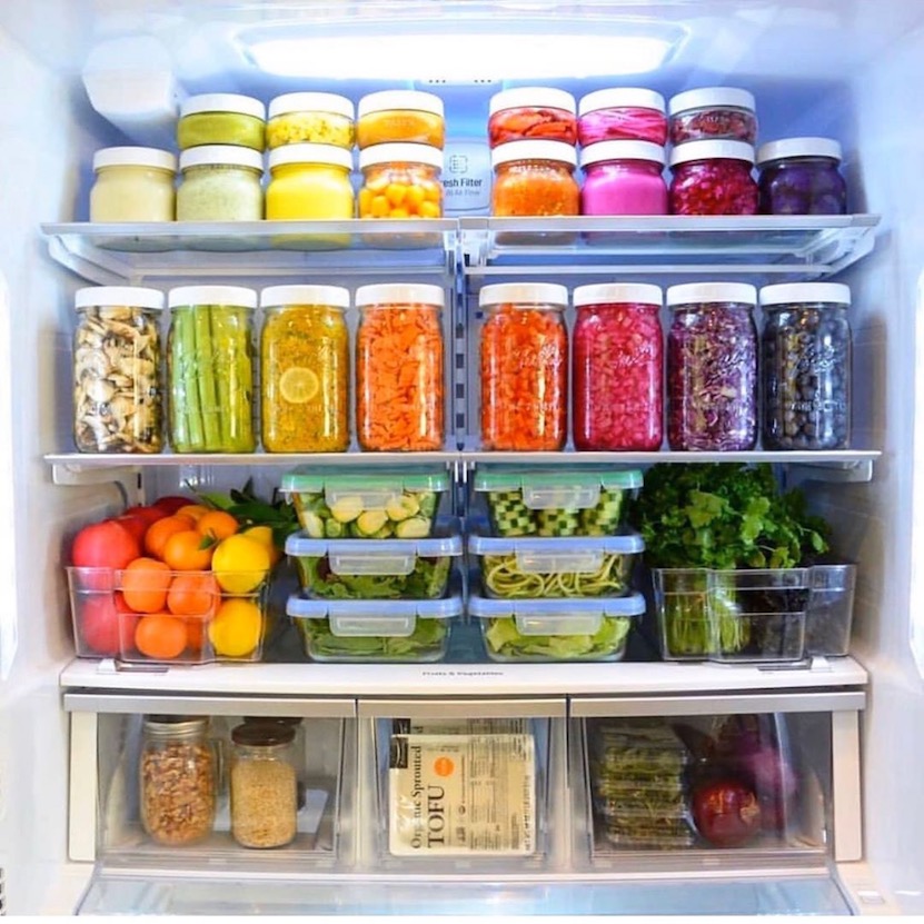healthy colorful fridge