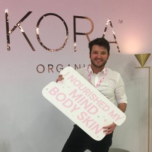 Matty’s Skincare Routine Matty Kerr at 9 to Thrive event for KORA Organics