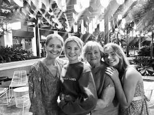 Kellie with her mum, Leonie, and her daughters, Lola and Amelia.