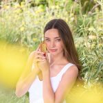 Miranda Kerr with Noni Glow Face Oil