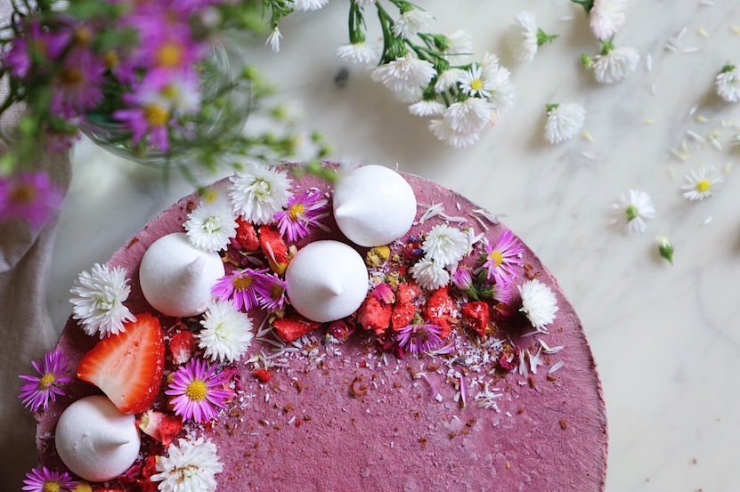 A Birthday Recipe for Miranda Acai Berry & Vanilla Vegan Cheesecake KORA Organics
