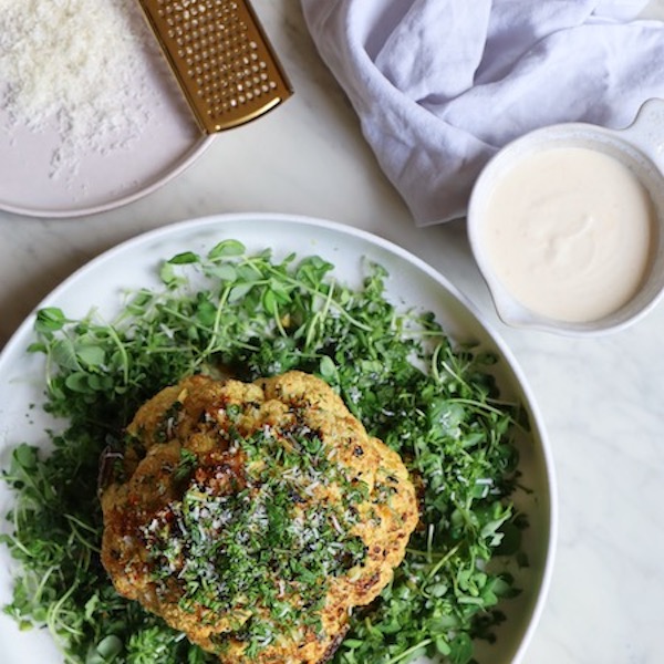 Vegan Thanksgiving | Baked Turmeric Cauliflower